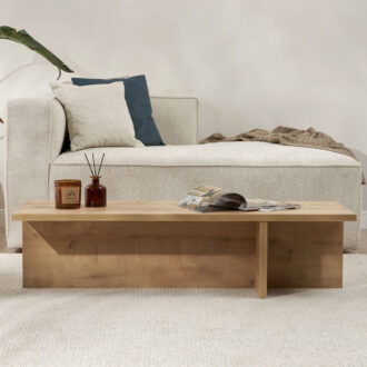 Alternative view of Τραπεζάκι σαλονιού Harbor Megapap χρώμα sapphire oak 120x45x30εκ.