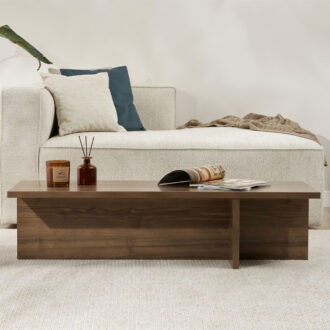 Alternative view of Τραπεζάκι σαλονιού Harbor Megapap χρώμα καρυδί 120x45x30εκ.