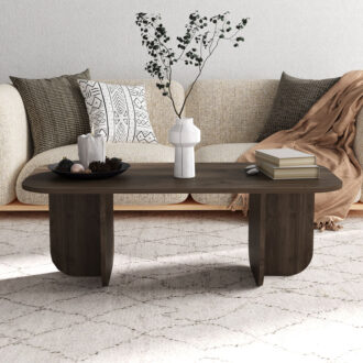 Alternative view of Τραπεζάκι σαλονιού Becaj Megapap χρώμα καρυδί 120x60x41,4εκ.