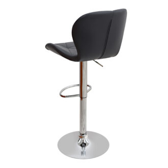 Alternative view of Σκαμπό μπαρ Dolores Megapap με ρυθμιζόμενο ύψος PU μαύρο - βάση χρωμίου 45,5x38x89/109εκ.