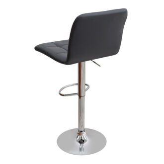 Alternative view of Σκαμπό μπαρ Carmelo Megapap με ρυθμιζόμενο ύψος PU μαύρο - βάση χρωμίου 45x42x90/113εκ.