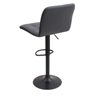 Alternative view of Σκαμπό μπαρ Carmelo Megapap με ρυθμιζόμενο ύψος PU μαύρο - βάση μαύρο ματ 45x42x90/113εκ.