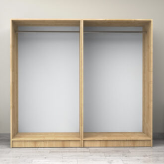 Alternative view of Ντουλάπα ρούχων Victoria Megapap τετράφυλλη χρώμα φυσικό οξιάς 200x60x181εκ.