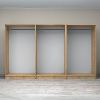 Alternative view of Ντουλάπα ρούχων Victoria Megapap εξάφυλλη χρώμα φυσικό οξιάς 300x60x181εκ.