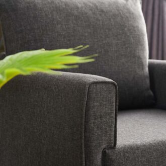 Alternative view of Πολυθρόνα Bella Megapap υφασμάτινη χρώμα ανθρακί 82x81x85εκ.