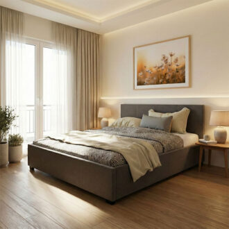 Alternative view of Κρεβάτι Norse pakoworld ύφασμα ανθρακί με αποθηκευτικό χώρο 160x200εκ