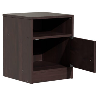 Alternative view of Κομοδίνο Foly pakoworld με ένα ντουλάπι καρυδί 40x40x50εκ