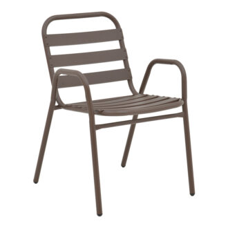 Alternative view of Τραπεζαρία Valor-Sussie pakoworld 5τεμ μέταλλο καφέ-γυαλί 110x60x70εκ