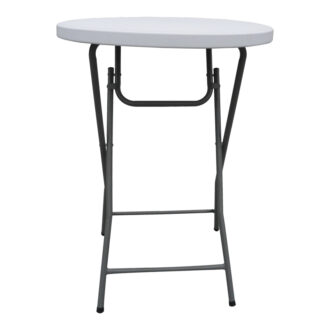 Τραπέζι μπαρ catering Event pakoworld πτυσσόμενο λευκό Φ81x110εκ