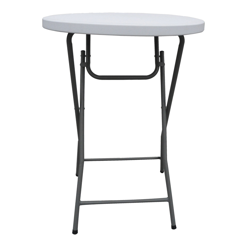 Τραπέζι μπαρ catering Event pakoworld πτυσσόμενο λευκό Φ81x110εκ