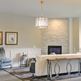 Alternative view of Φωτιστικό οροφής μονόφωτο Lavina pakoworld Ε27 σε χρυσή απόχρωση Φ20x20εκ