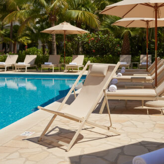 Alternative view of Σεζλόνγκ επαγγελματική Corte pakoworld αλουμίνιο cappuccino-textilene σε καφέ απόχρωση