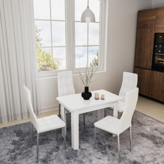 Alternative view of Τραπέζι Celeste pakoworld λευκό 100x60x73.5εκ