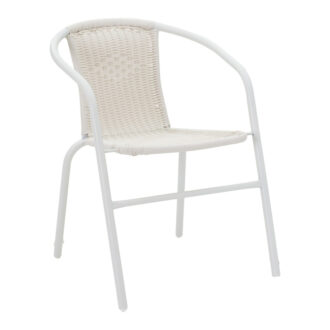 Alternative view of Τραπεζαρία Ensure-Obbi I σετ 5τεμ pakoworld μέταλλο-pe λευκό