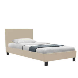 Alternative view of Κρεβάτι με στρώμα Nevil-Dreamer pakoworld ύφαμα μπεζ-μαύρο πόδι 90x190εκ