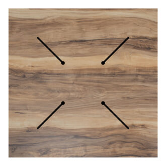 Alternative view of Επιφάνεια τραπεζιού Noble pakoworld HPL καρυδί 69x69εκ πάχους 12mm