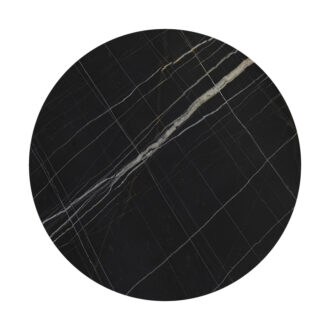 Επιφάνεια τραπεζιού Relian pakoworld HPL μαύρο όψη μαρμάρου Φ69εκ πάχους 12mm