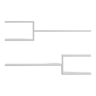 Alternative view of Ραφιέρα τοίχου Galler pakoworld λευκό 79x19.5x18εκ