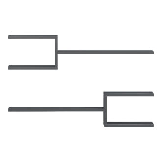 Alternative view of Ραφιέρα τοίχου Galler pakoworld ανθρακί 79x19.5x18εκ