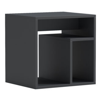 Κομοδίνο Doublo pakoworld ανθρακί 40x35x40εκ