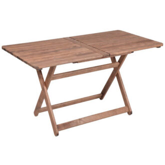 Alternative view of Tραπεζαρία Retto σετ 5τμχ μασίφ ξύλο οξιάς καρυδί-γκρι 120x75x71εκ