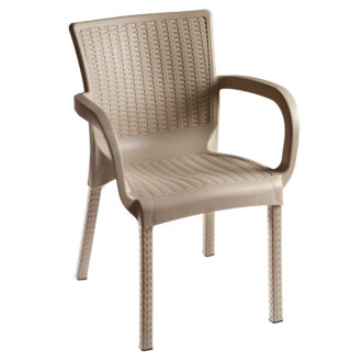 Alternative view of Τραπεζαρία Icon-Festive pakoworld σετ 3τεμ PP σε cappuccino απόχρωση