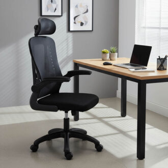 Alternative view of Καρέκλα γραφείου διευθυντή Delilah pakoworld mesh μαύρο