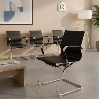 Alternative view of Καρέκλα γραφείου επισκέπτη Valter pakoworld μαύρο pu 55.5x48x88εκ