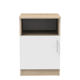 Alternative view of Κομοδίνο Galdi pakoworld σε sonoma-λευκή απόχρωση 40x45x60εκ