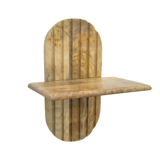 Alternative view of Ραφιέρα τοίχου Arcadia 3 τεμ pakoworld μασίφ ξύλο μάνγκο σε φυσική απόχρωση 30x20x40εκ