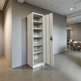 Alternative view of Ντουλάπα-στήλη Koya pakoworld μέταλλο σε απόχρωση ανοιχτό γκρι 50x45x180εκ