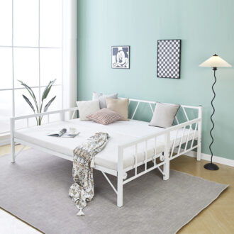 Alternative view of Κρεβάτι-Καναπές Remmie pakoworld μέταλλο λευκό 90x190εκ