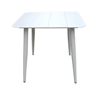 Alternative view of Τραπέζι Vista pakoworld αλουμίνιο σε λευκή απόχρωση 80x80x72εκ