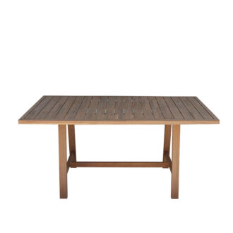 Τραπέζι Malibu pakoworld μασίφ ξύλο ακακίας σε φυσική απόχρωση 160x90x75εκ