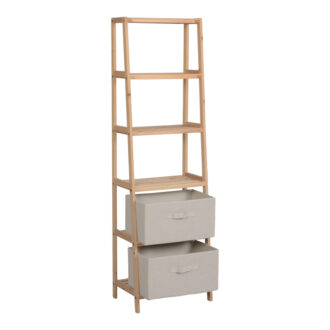 Alternative view of Ραφιέρα δαπέδου με συρτάρια Wolen pakoworld ξύλο ελάτου-ύφασμα σε φυσική-μπεζ απόχρωση 42x27.5x139εκ