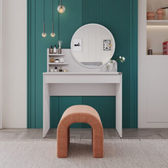 Alternative view of Τουαλέτα με καθρέπτη Dior Megapap χρώμα λευκό 90x45x138εκ.