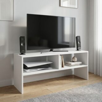 Έπιπλο τηλεόρασης Beirut Megapap χρώμα λευκό 80x30x40εκ.