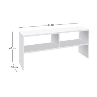 Alternative view of Έπιπλο τηλεόρασης Beirut Megapap χρώμα λευκό 80x30x40εκ.