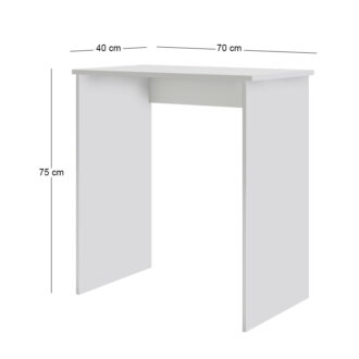 Alternative view of Γραφείο εργασίας Biro Megapap χρώμα λευκό 70x40x75εκ.