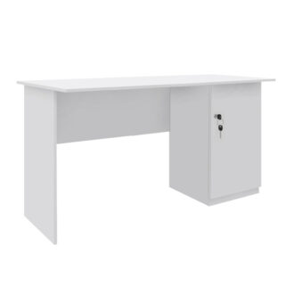 Alternative view of Γραφείο εργασίας με κλειδαριά Moto Megapap χρώμα λευκό 140x60x75εκ.