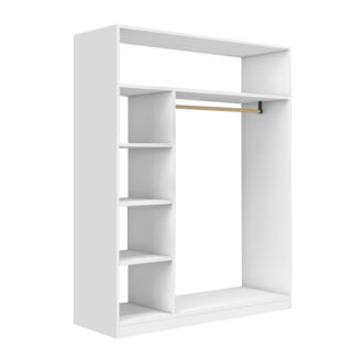 Alternative view of Ντουλάπα ρούχων ανοιχτή - Έπιπλο εισόδου Sandra Megapap χρώμα λευκό 120x40x150εκ.