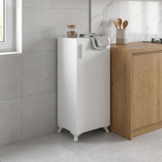 Alternative view of Ντουλάπι κουζίνας - μπάνιου Mine Megapap χρώμα λευκό 30x32x88εκ.