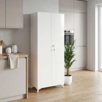 Alternative view of Ντουλάπα - Παπουτσοθήκη Cilem Megapap με κλειδαριά χρώμα λευκό 70x32x188εκ.