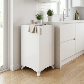 Alternative view of Ντουλάπι με κλειδαριά Rene Megapap χρώμα λευκό 29x29x68εκ.