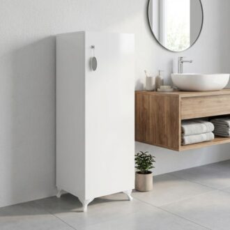 Ντουλάπι με κλειδαριά Zehra Megapap χρώμα λευκό 30x32x108εκ.