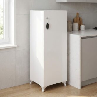 Alternative view of Ντουλάπι με κλειδαριά Zehra Megapap χρώμα λευκό 30x32x108εκ.