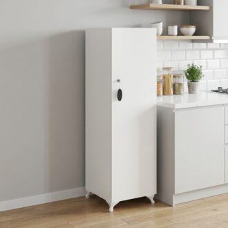 Alternative view of Ντουλάπι με κλειδαριά Zehra Megapap χρώμα λευκό 30x32x128εκ.