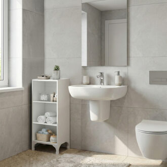 Βιβλιοθήκη - Ραφιέρα Clare Megapap χρώμα λευκό 30x20x88εκ.