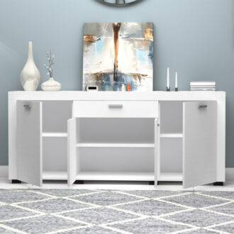 Alternative view of Μπουφές Joseph Megapap χρώμα λευκό 177x40x76εκ.