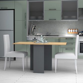 Alternative view of Τραπέζι Pepe Megapap επεκτεινόμενο χρώμα ανθρακί - φυσικό οξιάς 28(56+56)x77x75εκ.